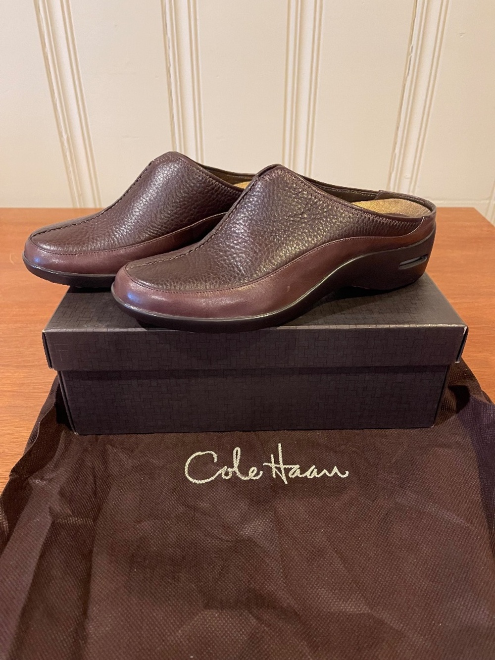 NEW Cole Haan & Nike Air Reva Leather Mules Slides Women's 7.5